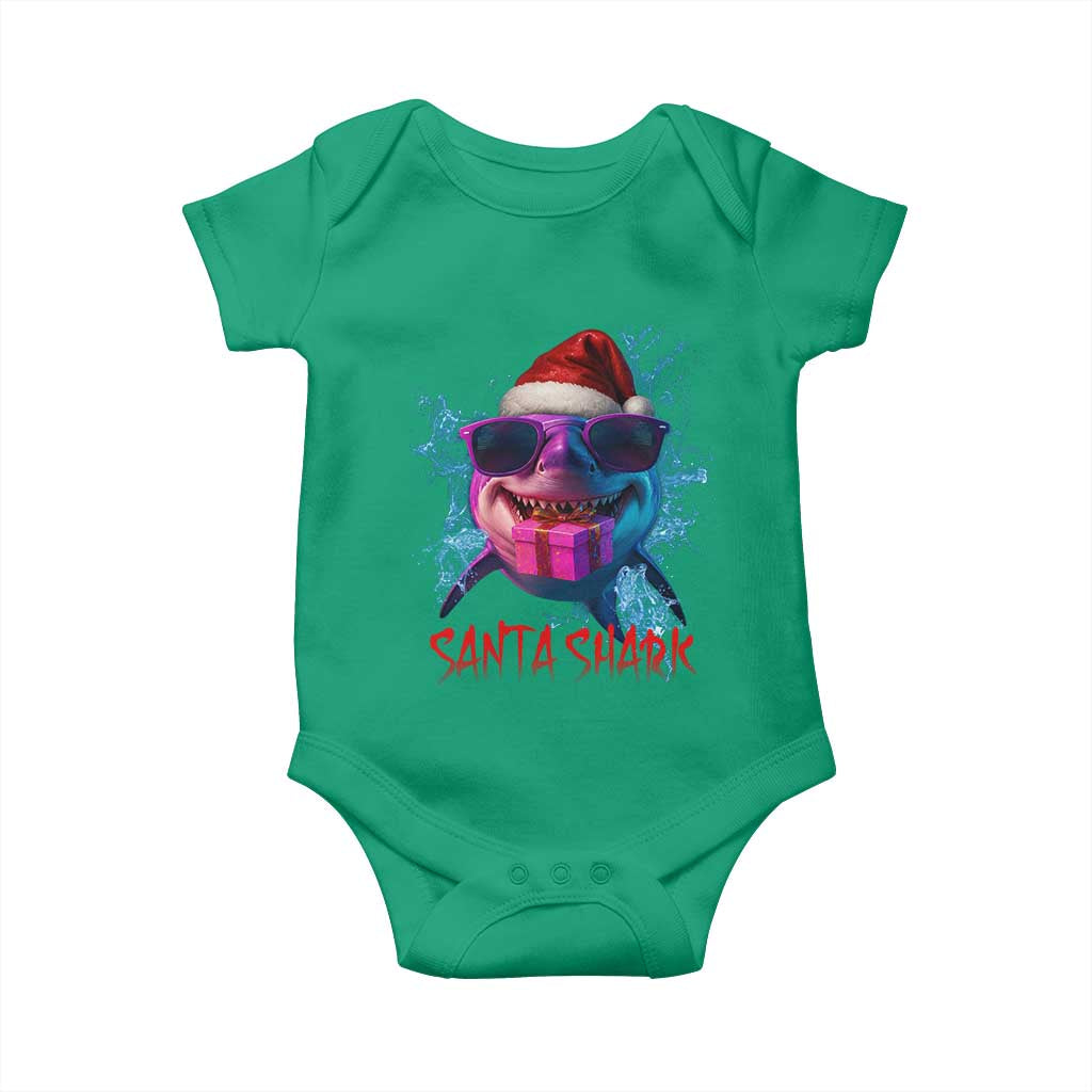 Funny Christmas Santa Shark Xmas Gift Baby Onesie - Wonder Print Shop