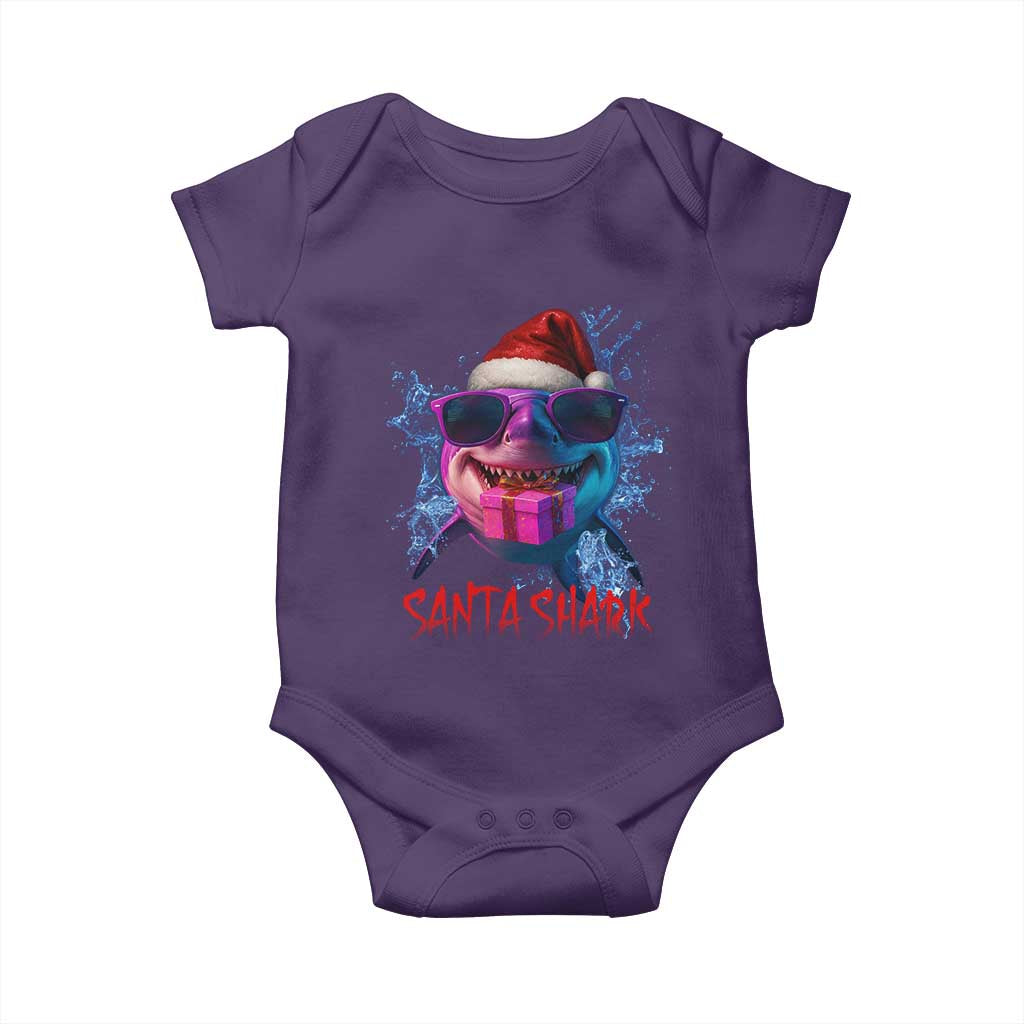 Funny Christmas Santa Shark Xmas Gift Baby Onesie - Wonder Print Shop