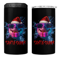 Funny Christmas Santa Shark Xmas Gift 4 in 1 Can Cooler Tumbler