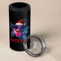 Funny Christmas Santa Shark Xmas Gift 4 in 1 Can Cooler Tumbler