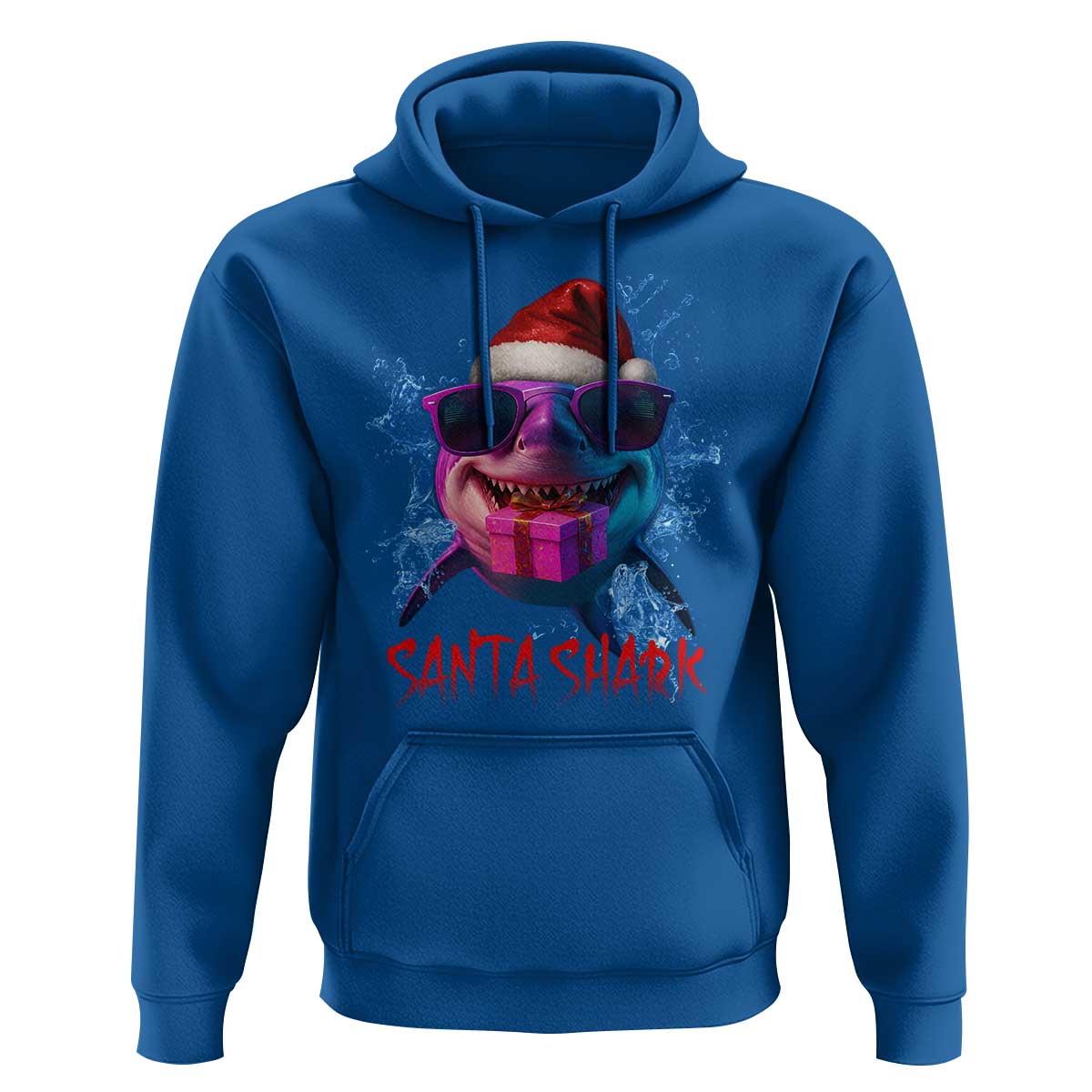 Funny Christmas Santa Shark Xmas Gift Hoodie - Wonder Print Shop