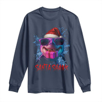 Funny Christmas Santa Shark Xmas Gift Long Sleeve Shirt - Wonder Print Shop