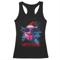 Funny Christmas Santa Shark Xmas Gift Racerback Tank Top - Wonder Print Shop