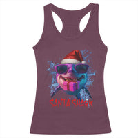 Funny Christmas Santa Shark Xmas Gift Racerback Tank Top - Wonder Print Shop