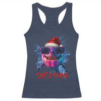 Funny Christmas Santa Shark Xmas Gift Racerback Tank Top - Wonder Print Shop
