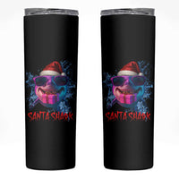 Funny Christmas Santa Shark Xmas Gift Skinny Tumbler