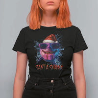 Funny Christmas Santa Shark Xmas Gift T Shirt For Women - Wonder Print Shop