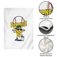Cool Banana Playing Baseball Garden Flag Funny Fruit Sports Gift - Wonder Print Shop