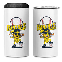 Cool Banana Playing Baseball 4 in 1 Can Cooler Tumbler Funny Fruit Sports Gift