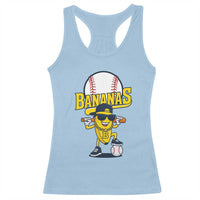 Cool Banana Playing Baseball Racerback Tank Top Funny Fruit Sports Gift - Wonder Print Shop