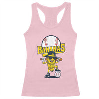 Cool Banana Playing Baseball Racerback Tank Top Funny Fruit Sports Gift - Wonder Print Shop