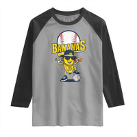 Cool Banana Playing Baseball Raglan Shirt Funny Fruit Sports Gift - Wonder Print Shop