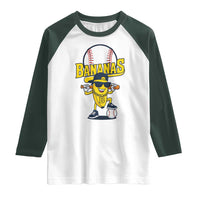 Cool Banana Playing Baseball Raglan Shirt Funny Fruit Sports Gift - Wonder Print Shop