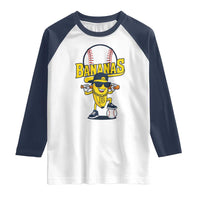 Cool Banana Playing Baseball Raglan Shirt Funny Fruit Sports Gift - Wonder Print Shop