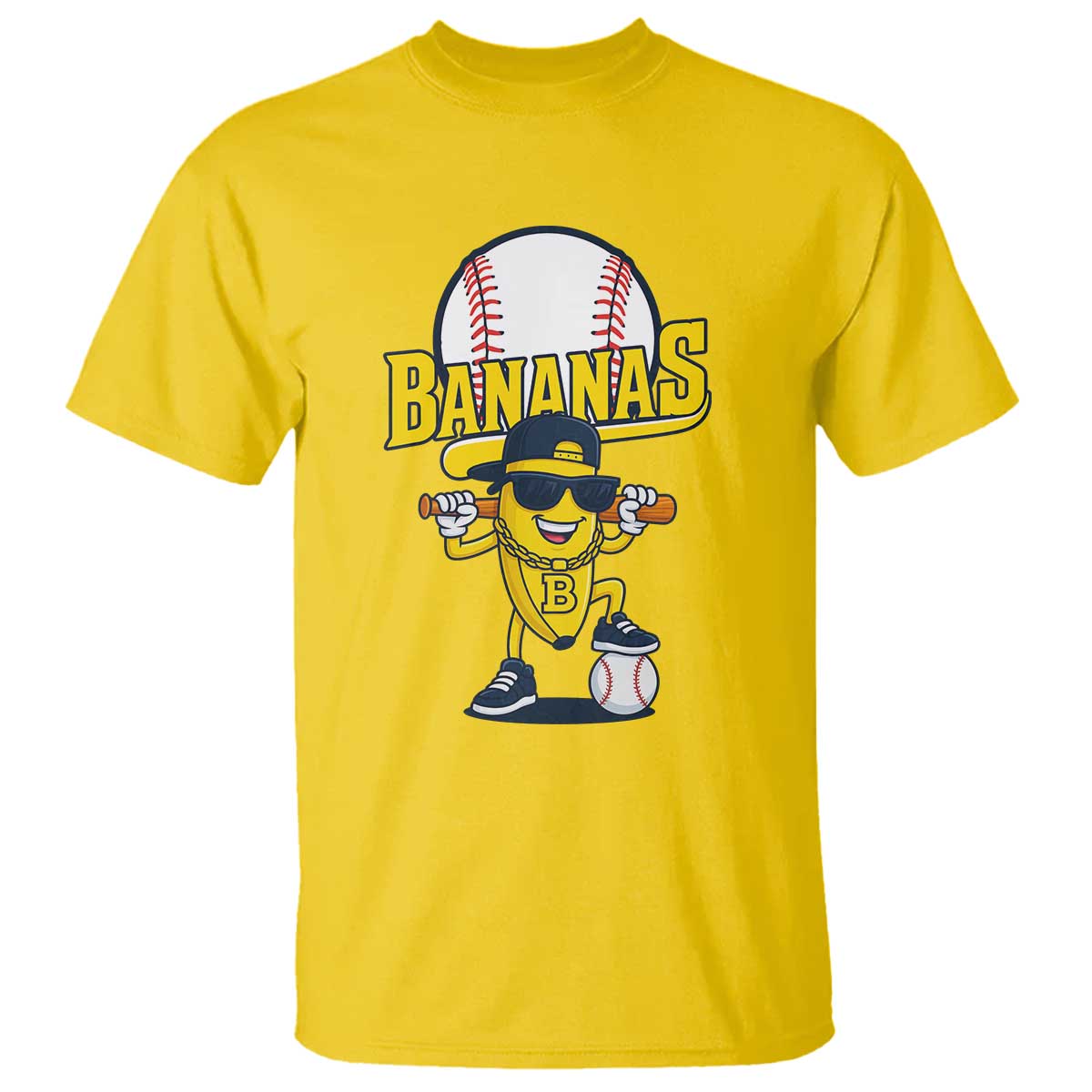 Cool Banana Playing Baseball T Shirt Funny Fruit Sports Gift - Wonder Print Shop