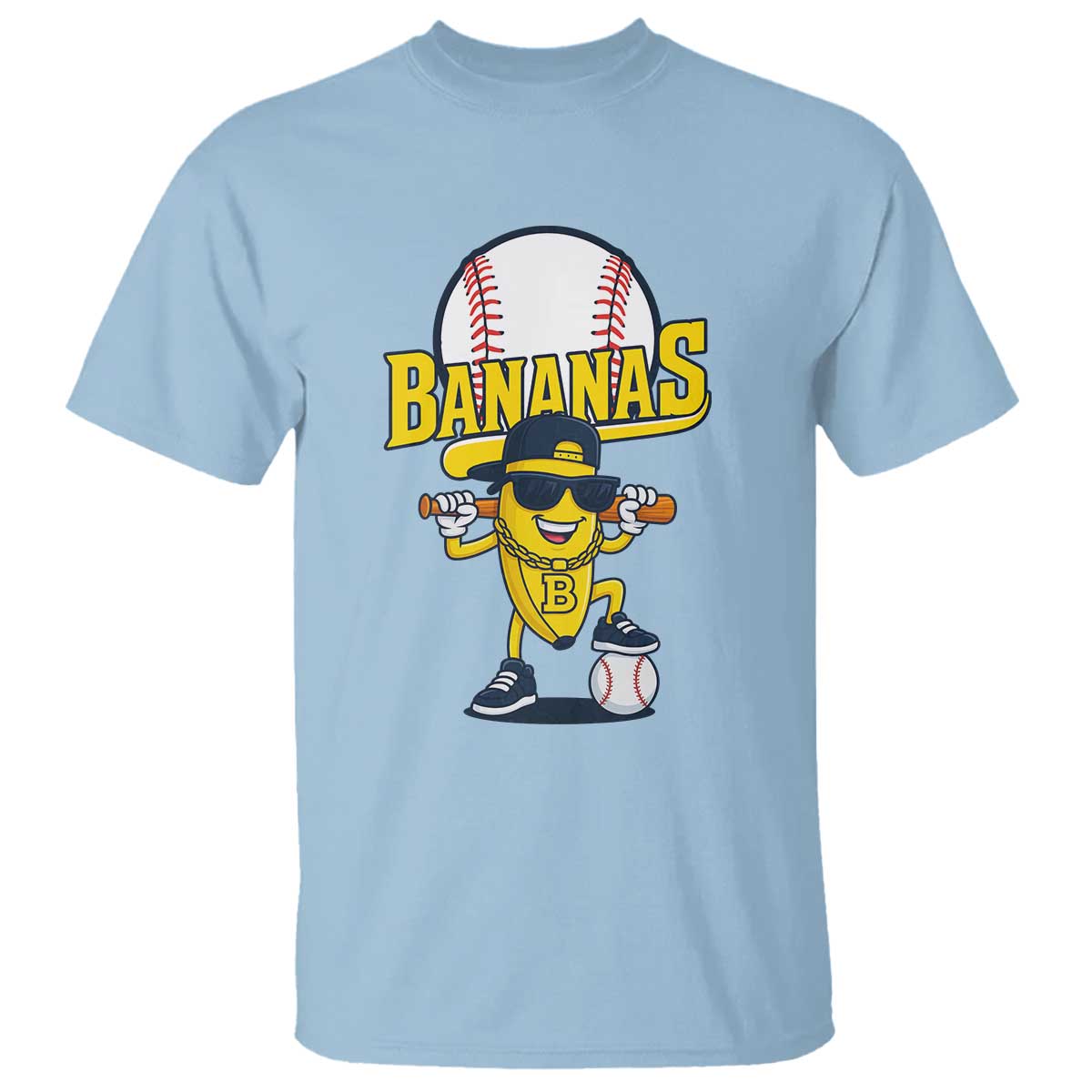 Cool Banana Playing Baseball T Shirt Funny Fruit Sports Gift - Wonder Print Shop