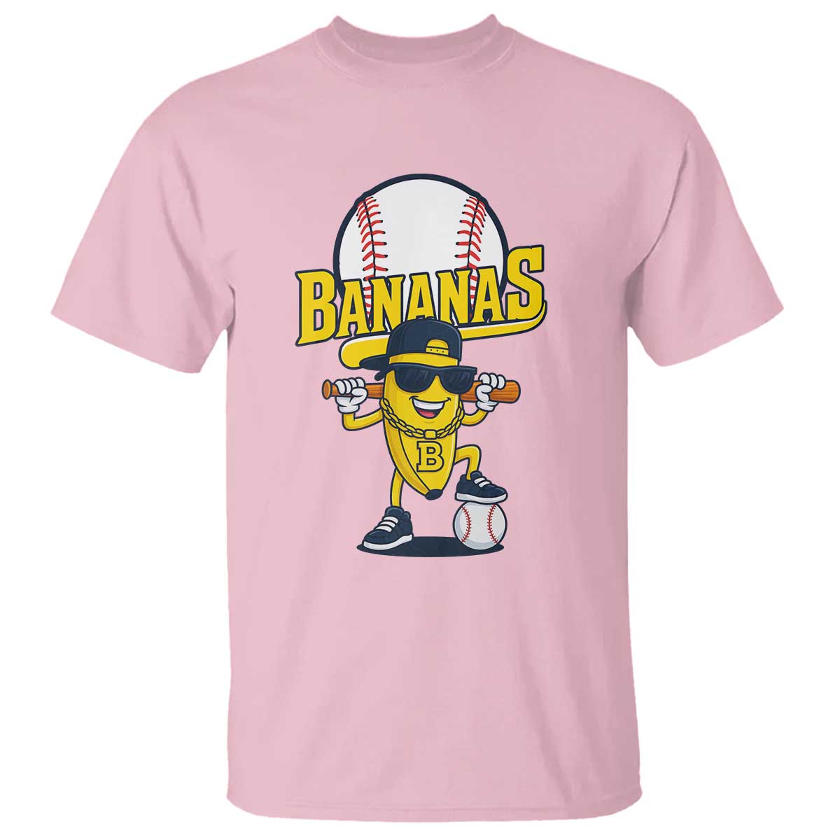 Cool Banana Playing Baseball T Shirt Funny Fruit Sports Gift - Wonder Print Shop