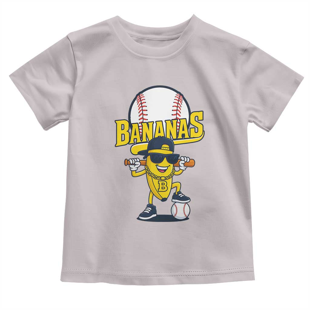 Cool Banana Playing Baseball Toddler T Shirt Funny Fruit Sports Gift - Wonder Print Shop