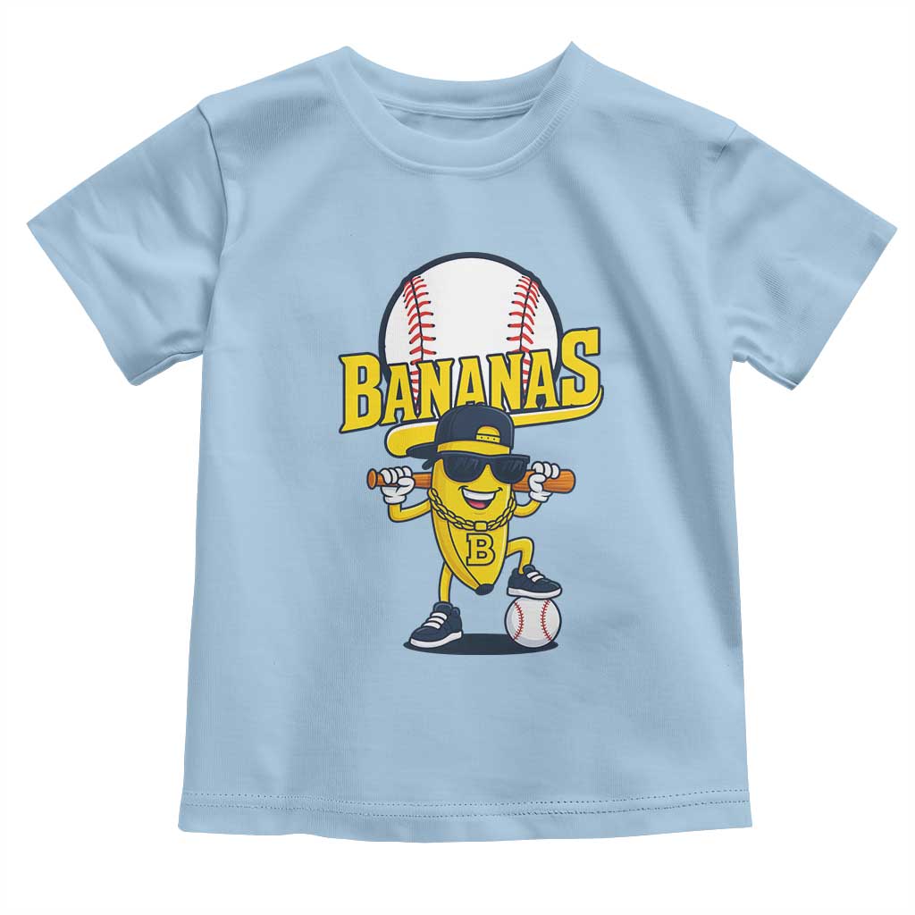 Cool Banana Playing Baseball Toddler T Shirt Funny Fruit Sports Gift - Wonder Print Shop