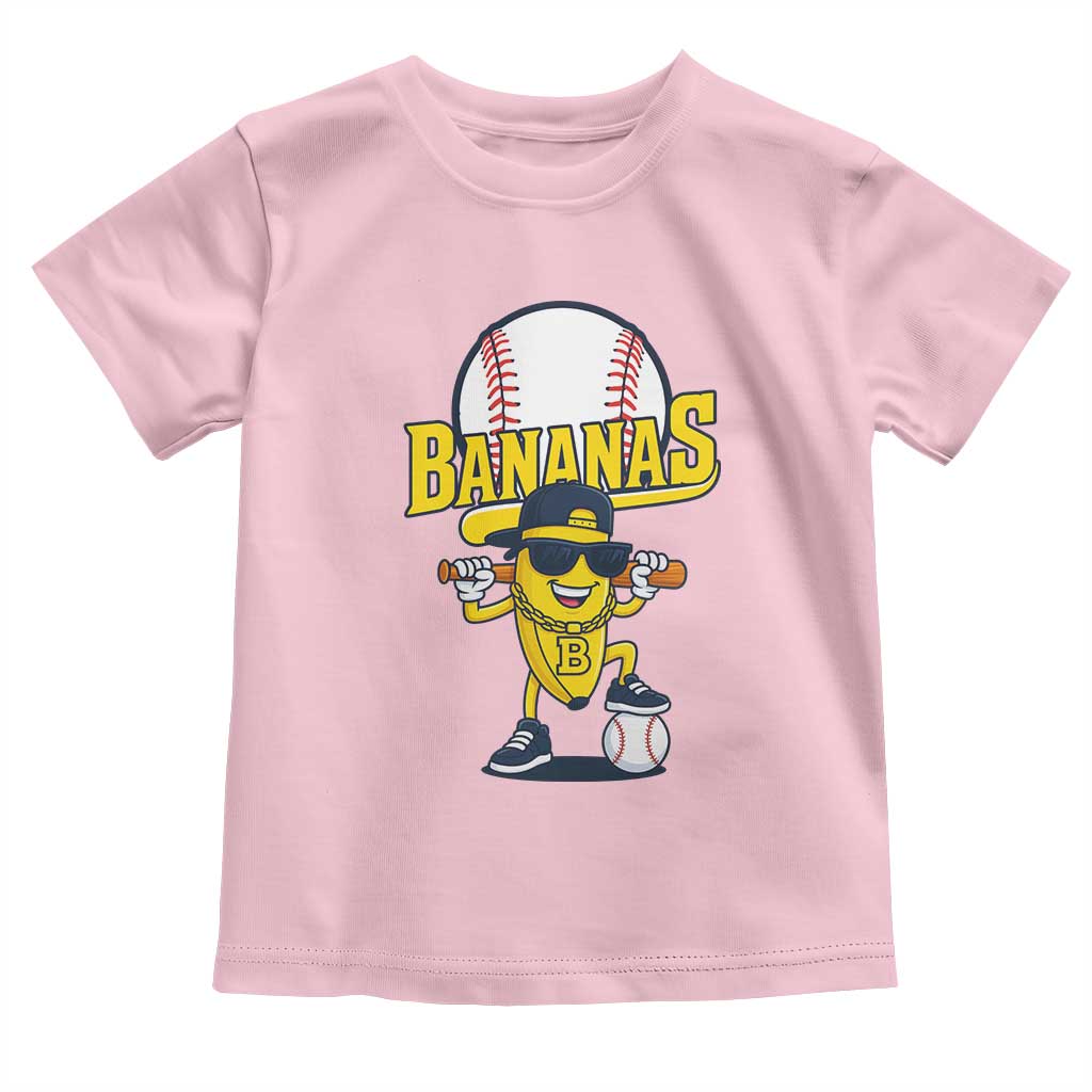Cool Banana Playing Baseball Toddler T Shirt Funny Fruit Sports Gift - Wonder Print Shop