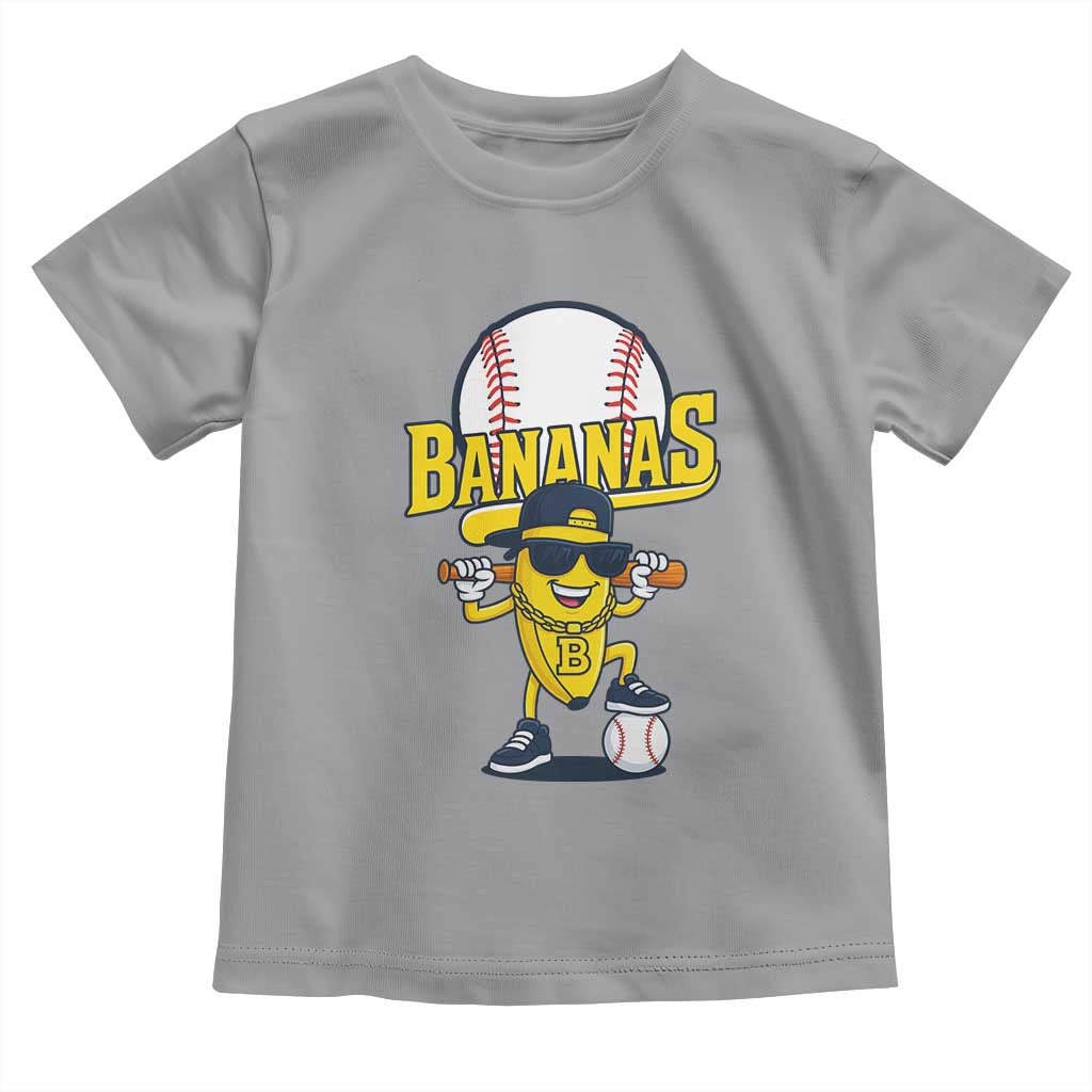 Cool Banana Playing Baseball Toddler T Shirt Funny Fruit Sports Gift - Wonder Print Shop