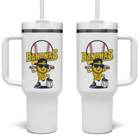 Cool Banana Playing Baseball Tumbler With Handle Funny Fruit Sports Gift