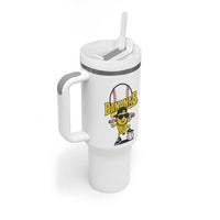 Cool Banana Playing Baseball Tumbler With Handle Funny Fruit Sports Gift