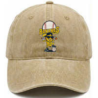 Cool Banana Playing Baseball Washed Cotton Baseball Cap Funny Fruit Sports Gift
