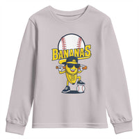 Cool Banana Playing Baseball Youth Sweatshirt Funny Fruit Sports Gift - Wonder Print Shop