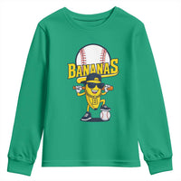 Cool Banana Playing Baseball Youth Sweatshirt Funny Fruit Sports Gift - Wonder Print Shop