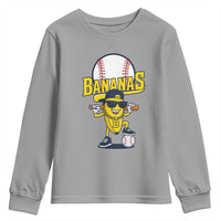 Cool Banana Playing Baseball Youth Sweatshirt Funny Fruit Sports Gift - Wonder Print Shop