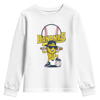Cool Banana Playing Baseball Youth Sweatshirt Funny Fruit Sports Gift - Wonder Print Shop
