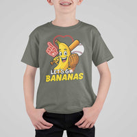 Funny Baseball T Shirt For Kid Lets Go Bananas Fruit Sports Lover Gift - Wonder Print Shop