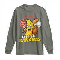 Funny Baseball Long Sleeve Shirt Lets Go Bananas Fruit Sports Lover Gift - Wonder Print Shop