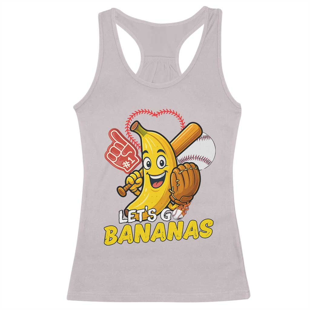Funny Baseball Racerback Tank Top Lets Go Bananas Fruit Sports Lover Gift - Wonder Print Shop
