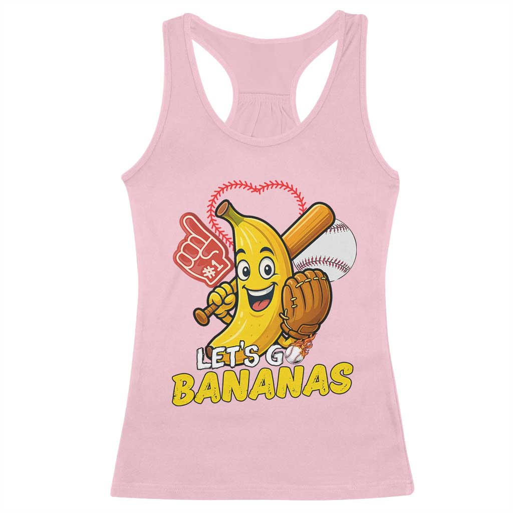 Funny Baseball Racerback Tank Top Lets Go Bananas Fruit Sports Lover Gift - Wonder Print Shop