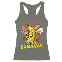 Funny Baseball Racerback Tank Top Lets Go Bananas Fruit Sports Lover Gift - Wonder Print Shop