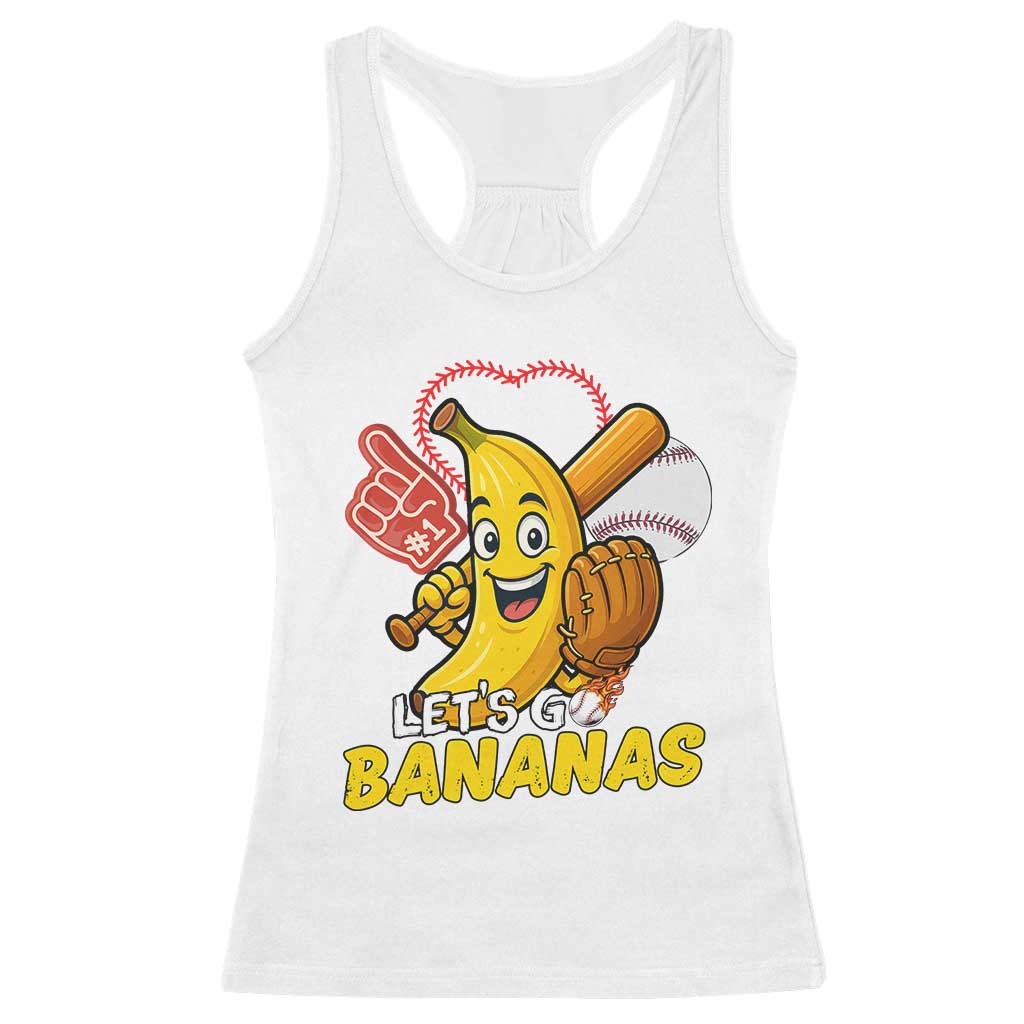 Funny Baseball Racerback Tank Top Lets Go Bananas Fruit Sports Lover Gift - Wonder Print Shop