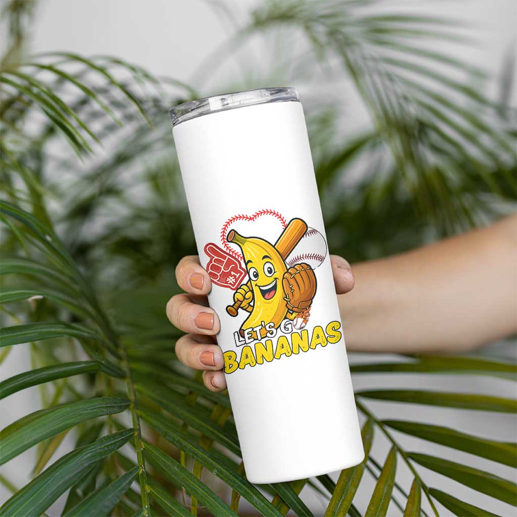Funny Baseball Skinny Tumbler Lets Go Bananas Fruit Sports Lover Gift