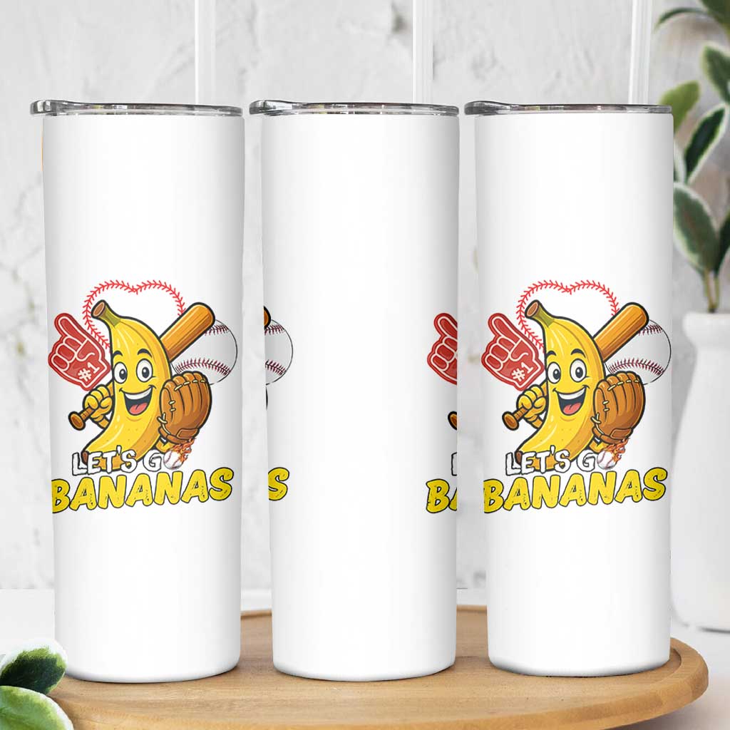Funny Baseball Skinny Tumbler Lets Go Bananas Fruit Sports Lover Gift