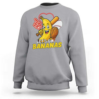 Funny Baseball Sweatshirt Lets Go Bananas Fruit Sports Lover Gift - Wonder Print Shop