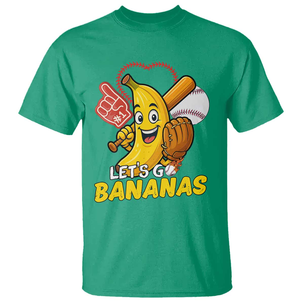 Funny Baseball T Shirt Lets Go Bananas Fruit Sports Lover Gift - Wonder Print Shop