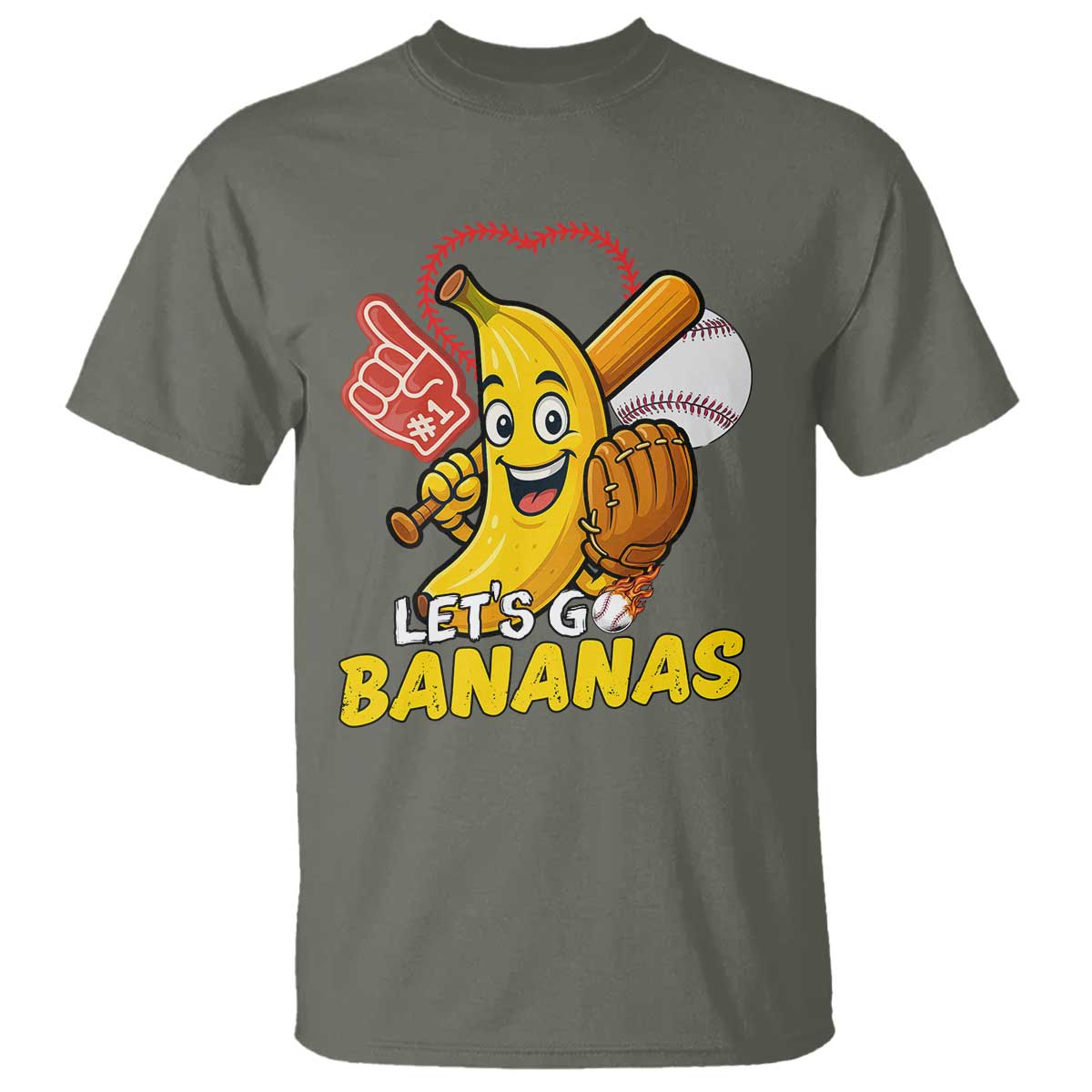 Funny Baseball T Shirt Lets Go Bananas Fruit Sports Lover Gift - Wonder Print Shop