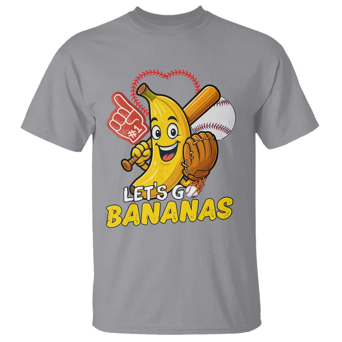 Funny Baseball T Shirt Lets Go Bananas Fruit Sports Lover Gift - Wonder Print Shop
