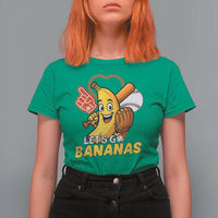 Funny Baseball T Shirt For Women Lets Go Bananas Fruit Sports Lover Gift - Wonder Print Shop