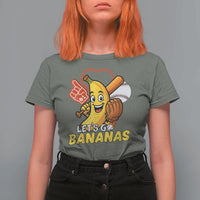 Funny Baseball T Shirt For Women Lets Go Bananas Fruit Sports Lover Gift - Wonder Print Shop