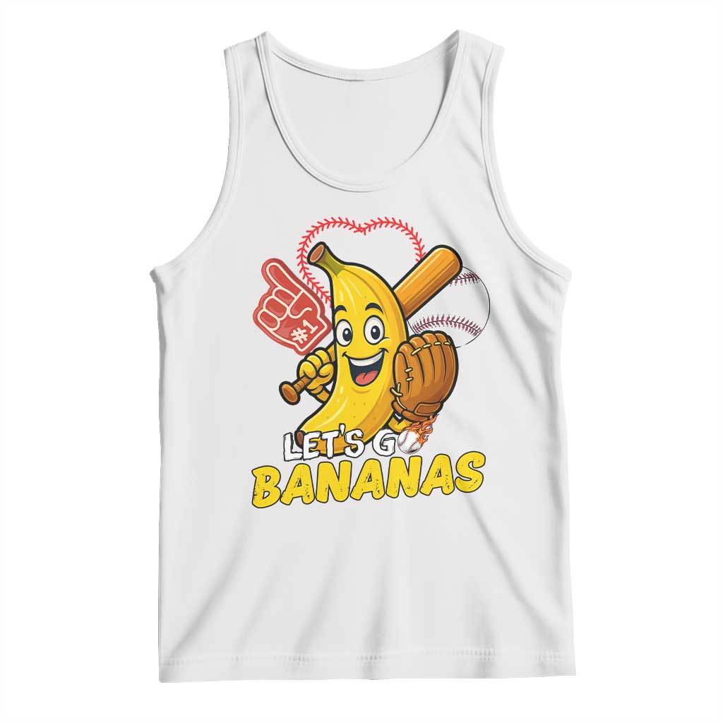 Funny Baseball Tank Top Lets Go Bananas Fruit Sports Lover Gift - Wonder Print Shop