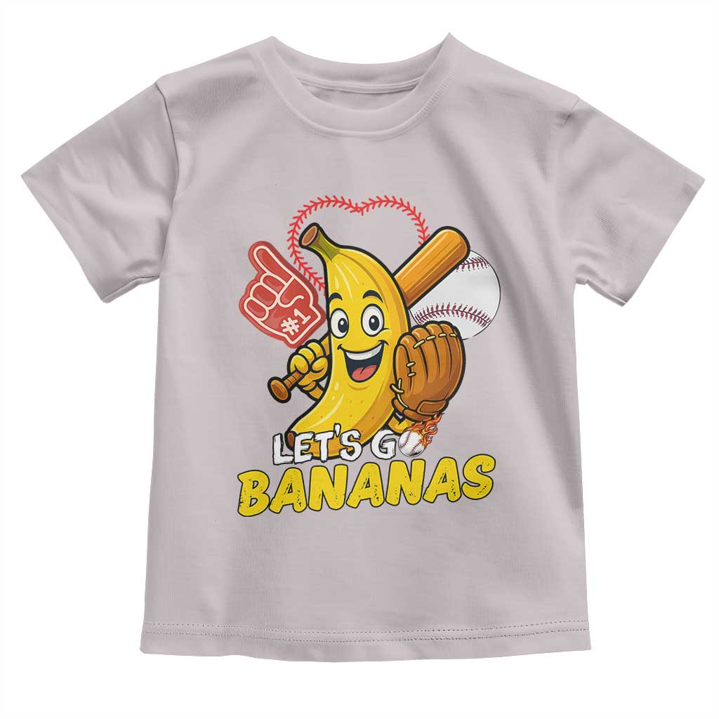 Funny Baseball Toddler T Shirt Lets Go Bananas Fruit Sports Lover Gift - Wonder Print Shop
