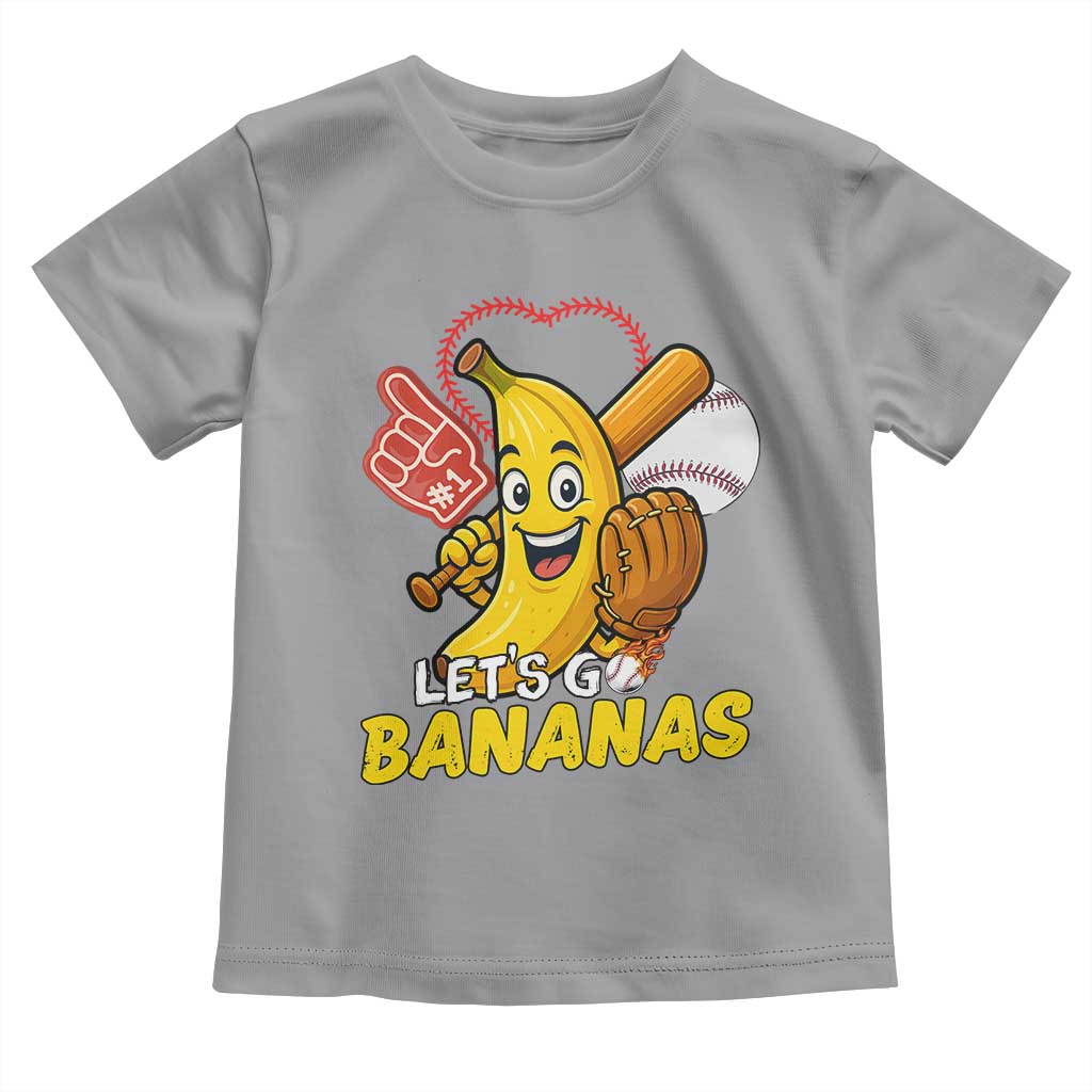 Funny Baseball Toddler T Shirt Lets Go Bananas Fruit Sports Lover Gift - Wonder Print Shop