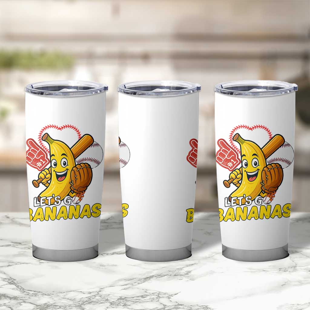 Funny Baseball Tumbler Cup Lets Go Bananas Fruit Sports Lover Gift